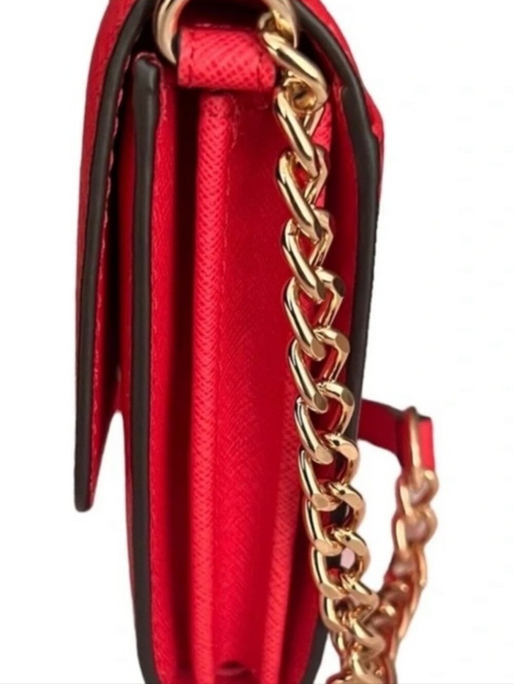 Michael Kors Coral Saffiano Leather 3-in-1 Crossbody Bag with Gold Hardware EUC - Picture 9 of 12